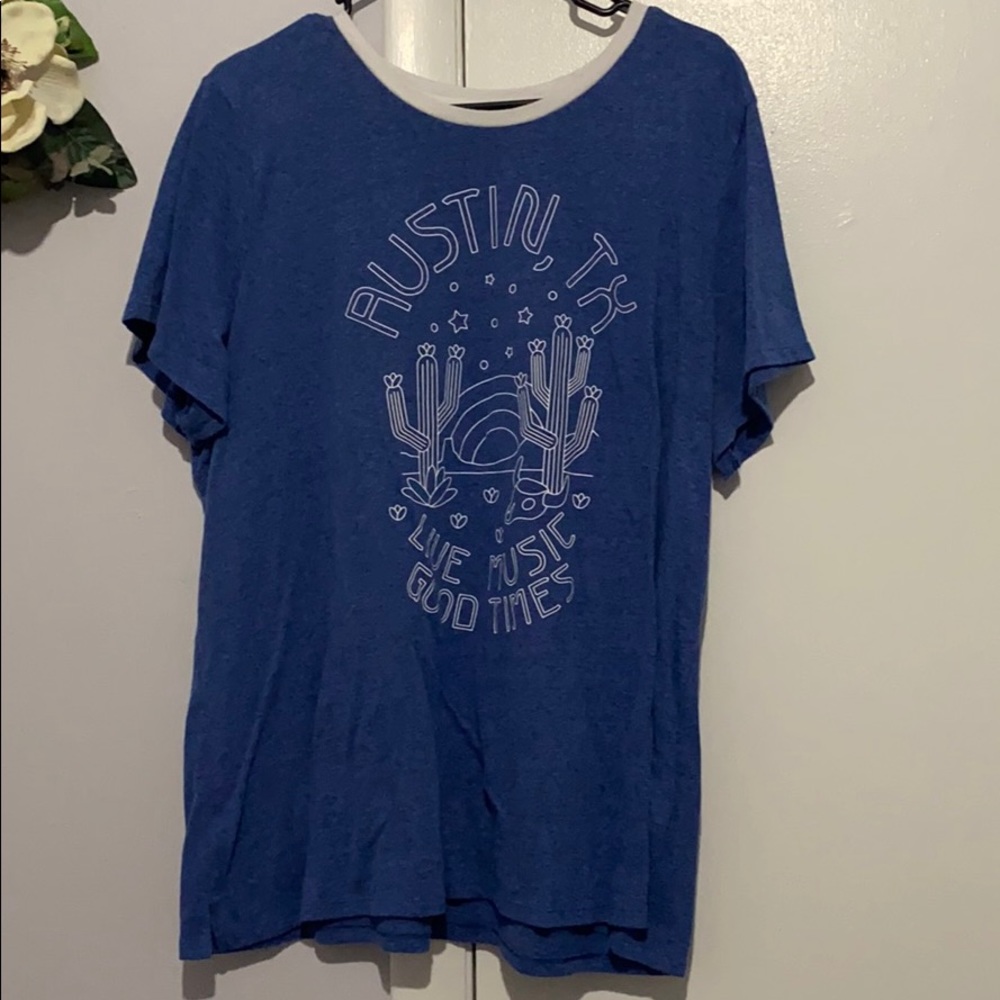 Blue Graphic Plus Size shirt